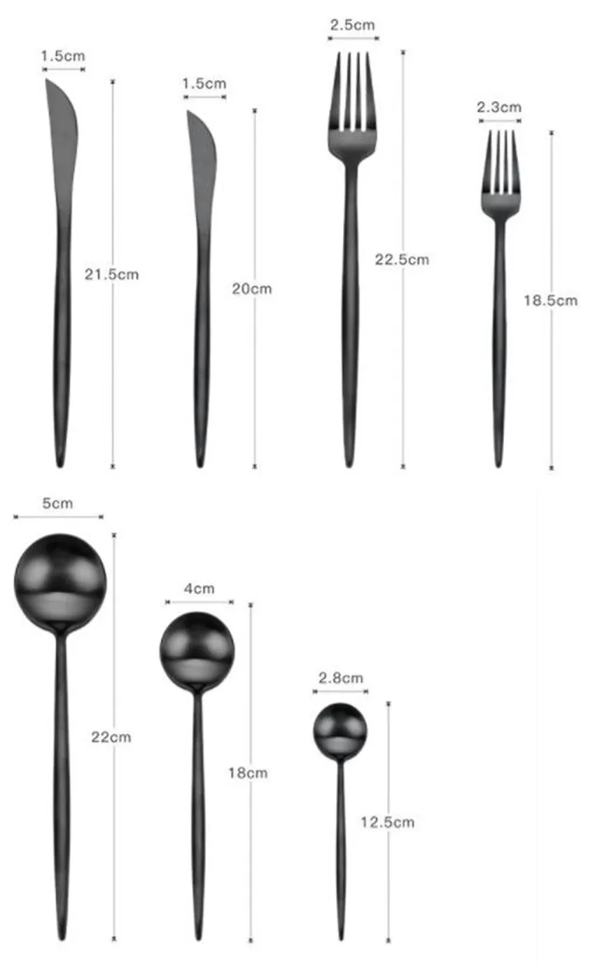 1 шт. столовые приборы из нержавеющей стали, столовые приборы, нож, вилка, столовые приборы из черного металла, столовый набор