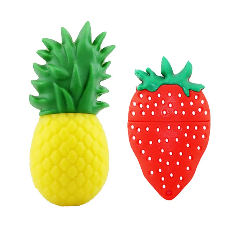 

Food Fruit Strawberry Pen Drive USB Drive Fruits Flash Drive pineapple Memory Stick Pen Drive 4GB/8GB/16GB/32GB/64G U-Disk
