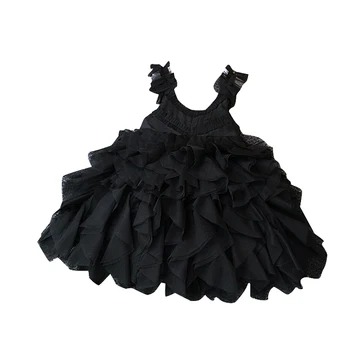 

2019 New Arrival Flower Girl Dresses black sleevless Party Dress For Little Girl Pretty Elegant Formal Summer Gown