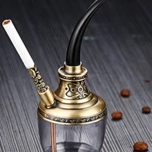 Высокое качество трубный фильтр для курения кальяна Кальян двойной циркуляции воды трубы табака типа сигареты держатель трубы курить дым