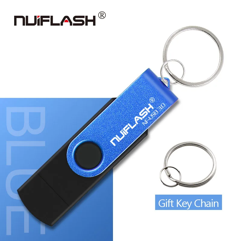 Цветной флеш-накопитель 16 ГБ 3,0 USB OTG 4 ГБ 8 ГБ металлический usb флеш-накопитель 32 Гб 64 ГБ флеш-накопитель usb для телефонов/планшетов - Цвет: blue