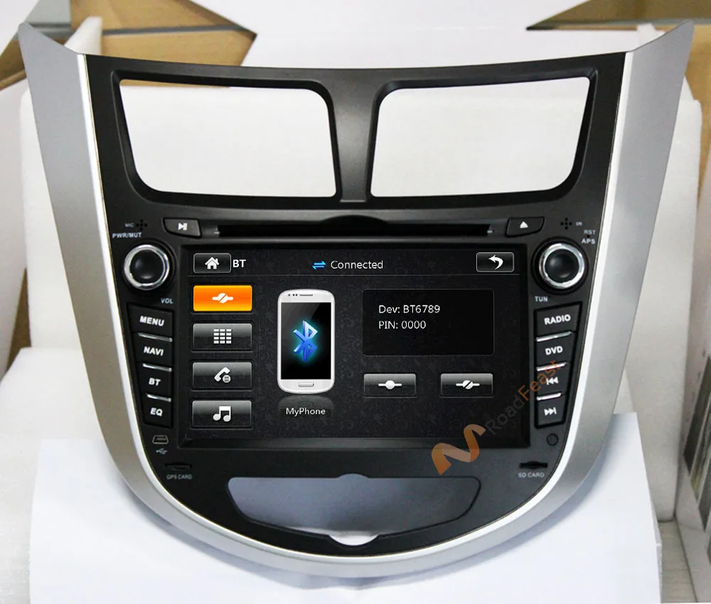 Автомобильный DVD навигатор RoadRision 2Din InDash для HYUNDAI Accent Verna Solaris 2011-с RDS gps Bluetooth IPOD авто радио карта