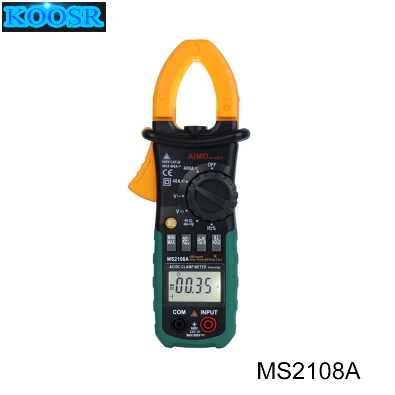 

Newest Digital Multimeter Amper Clamp Meter MS2108A Current Clamp Pincers AC/DC Current Voltage Capacitor Resistance Tester