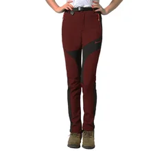 Зимние флисовые уличные походные мягкие брюки оболочки женские походные альпинистские спортивные брюки водонепроницаемые дышащие эластичные брюки