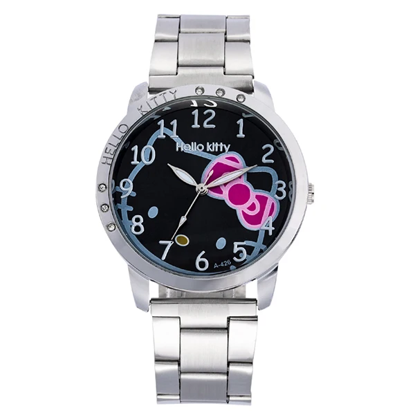 Модные женские часы нержавеющая сталь женские часы со стразами кварцевые наручные часы женские часы Reloj Mujer Montre Saat - Цвет: Silver Black