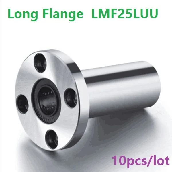 10 шт./лот LMF25LUU 25 мм 25*40*112 Длинный круглый фланец линейные шариковые подшипники
