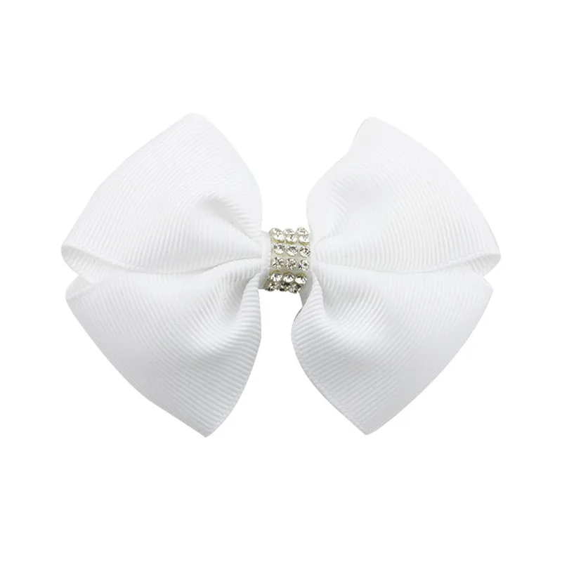 20Pcslot 3.6 Inch Colourful kids Boutique Ribbon Bows With Clip Hair Accessories For Baby Girls Children Hair Pins Hair Clip  (9)