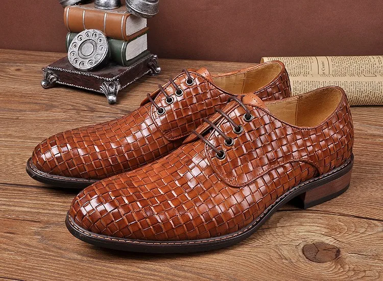 

2019 Fashion Men Shoes Braid Leather Casual Driving Shoes Men Loafers Moccasins Shoes for Men Flats