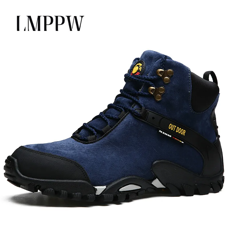 

Luxury Brand Men Boots Winter Warm Men Snow Boots Cow Suede Leather Outdoor Casual Rubber Ankle Boots 2018 Men Footwear Fashion