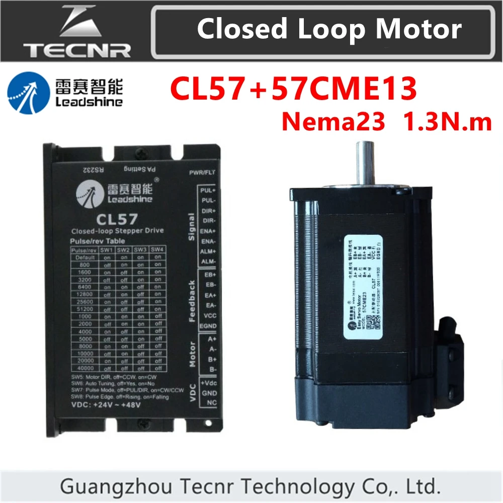 

Orginal Leadshine nema23 1.3NM Closed loop Hybrid servo driver kit CL57 and 57CME13 stepper motor drive 57mm