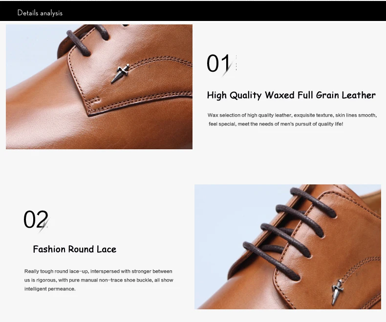 Casual Men's Full Grain Leather Oxfords Shoes Handmade Business Leisure Lace Up Wedding Dress Shoes Party Brogues Shoes For Men (9)