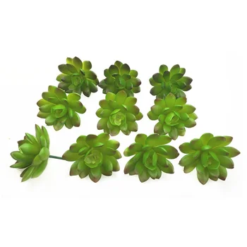 

Wholesale 200pcs Artificial Succulent Plant Echeveria Green Prince Desert Rose Plastic Flower Decoration Greenery Free Shipping