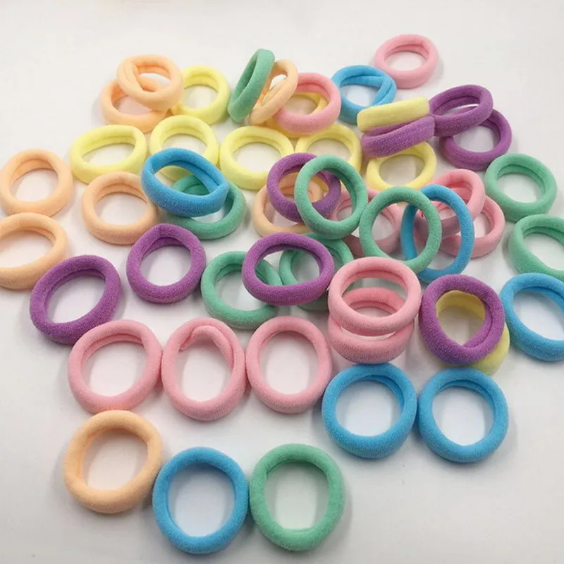 

Wholesale 10 Pcs Colorful Child Kids Hair Holders Cute Rubber Hair Band Elastics Accessories Girl Charms Tie Gum