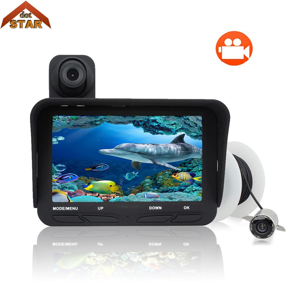 

Fish Finder DVR Video 4.3" 20m 6Led Infrared LED Night Vision Camera For Fishing Underwater Fishing Camera+Overwater Camera