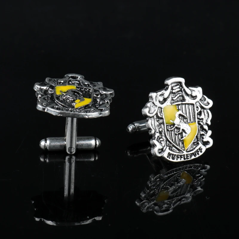 Хогвартс Волшебная школа гербовые запонки hp Gryffindor Hufflepuff Ravenclaw Слизерин запонка звенья школьный значок-40