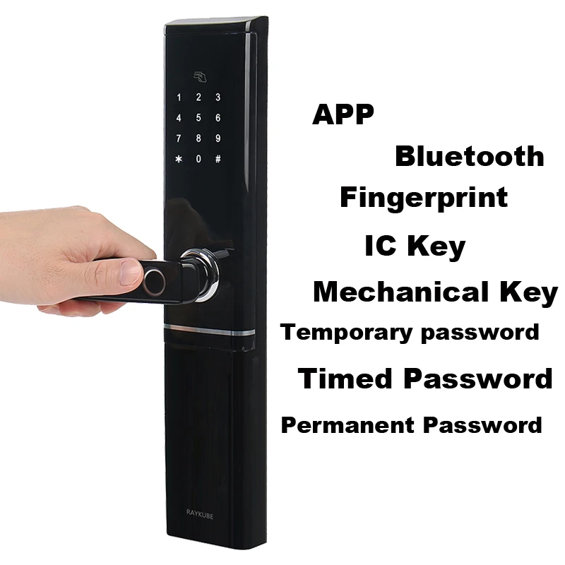  RAYKUBE FPC Fingerprint Smart Door Lock Intelligent Electronic Lock Fingerprint Verification With P - 32969043380