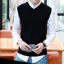 Новинка года; сезон весна-осень; модный свитер; облегающий вязаный мужской жилет и пуловеры; Sueter Hombre Veste