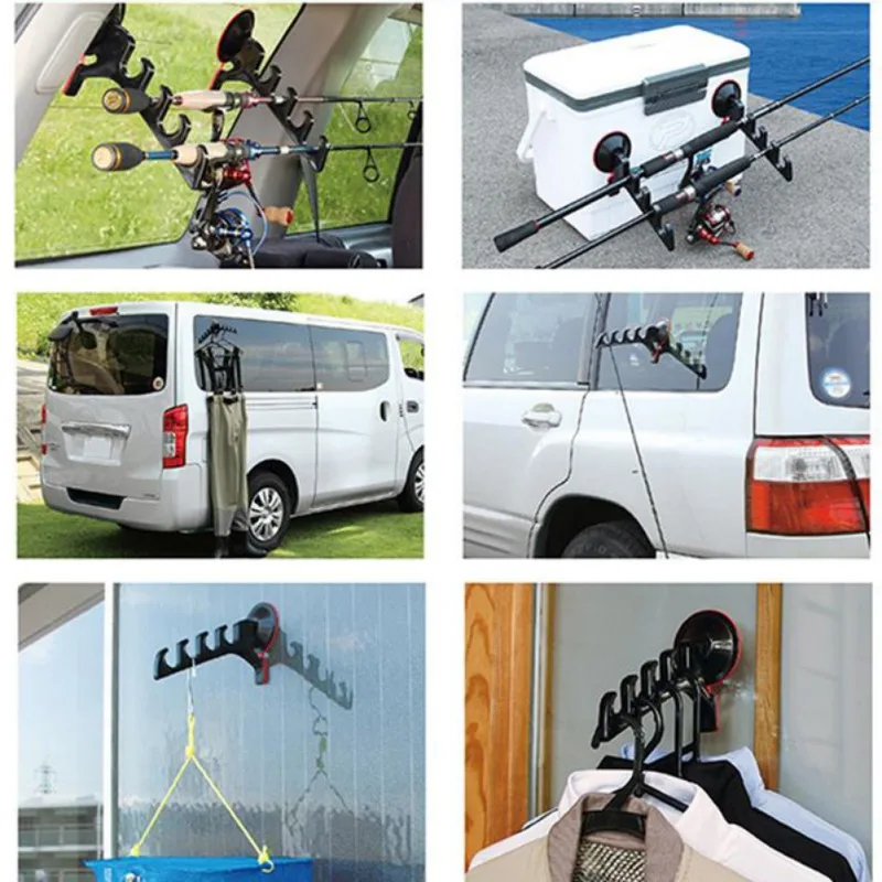 

Portable Fishing Rod Holder Fly Fishing Vehicle Car Rod Holder Fishing Pole Rack Bracket With Suction Cup Fishing Accessories Ta