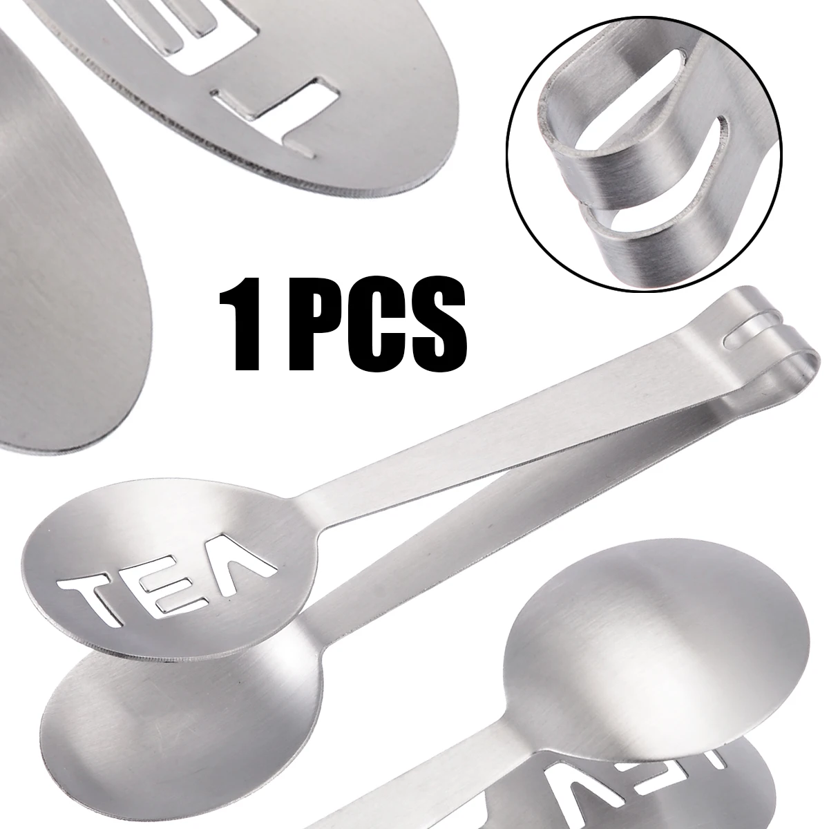 1pcs Reusable Stainless Steel Teabag Tongs Sugar Tea Bag Clip Tea Bag Squeezer Holder Herb Grip Home Kitchen Tools