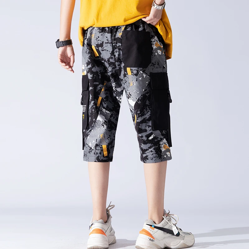 New Summer Style Men Camouflage Shorts Knee Length Short Joggers Fitness Streetwear Shorts LBZ111