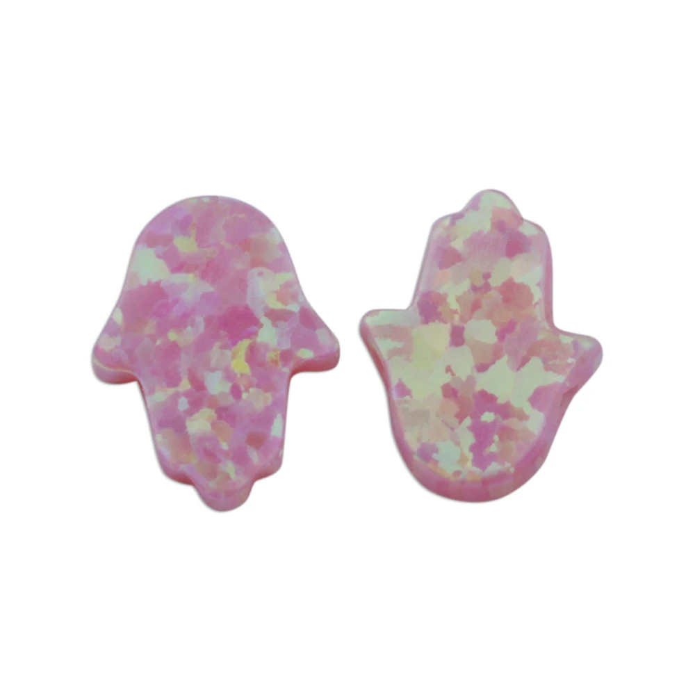 Free Shipping OP08 Light Pink Synthetic 8x10mm (Across Hole) Hamsa Hand Opal | Украшения и аксессуары