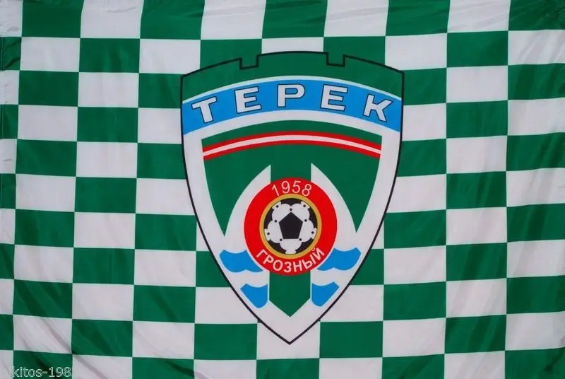 3ft x 5ft 3 x5ft Football club flag &quotFC Terek&quot from the city of Grozny print Polyester banner Size 150*90cm | Дом и сад