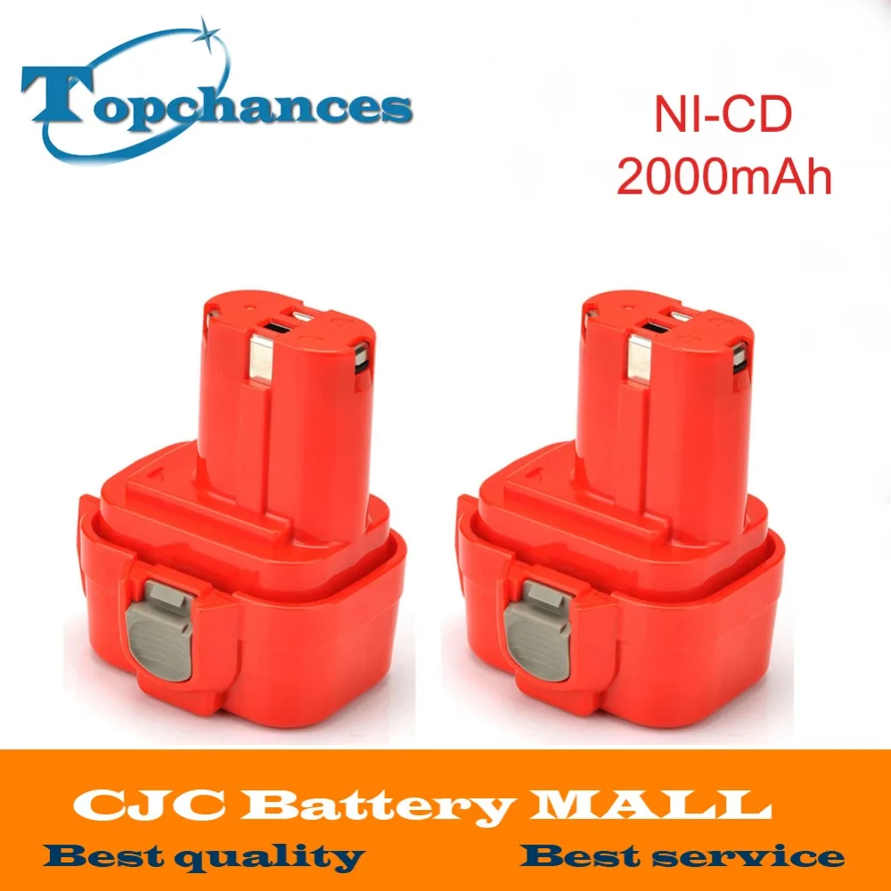 2 шт. 2000 мАч 9,6 V NI-CD Батарея для MAKITA PA09 192595-8 9120 192638-6 192596-6 ML903