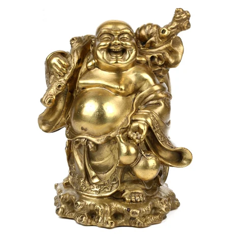 

Light, Feng Shui, Maitreya copper Buddha, statue, ornaments, figure, Buddhist, peace, wealth, buddhism crafts, figurine