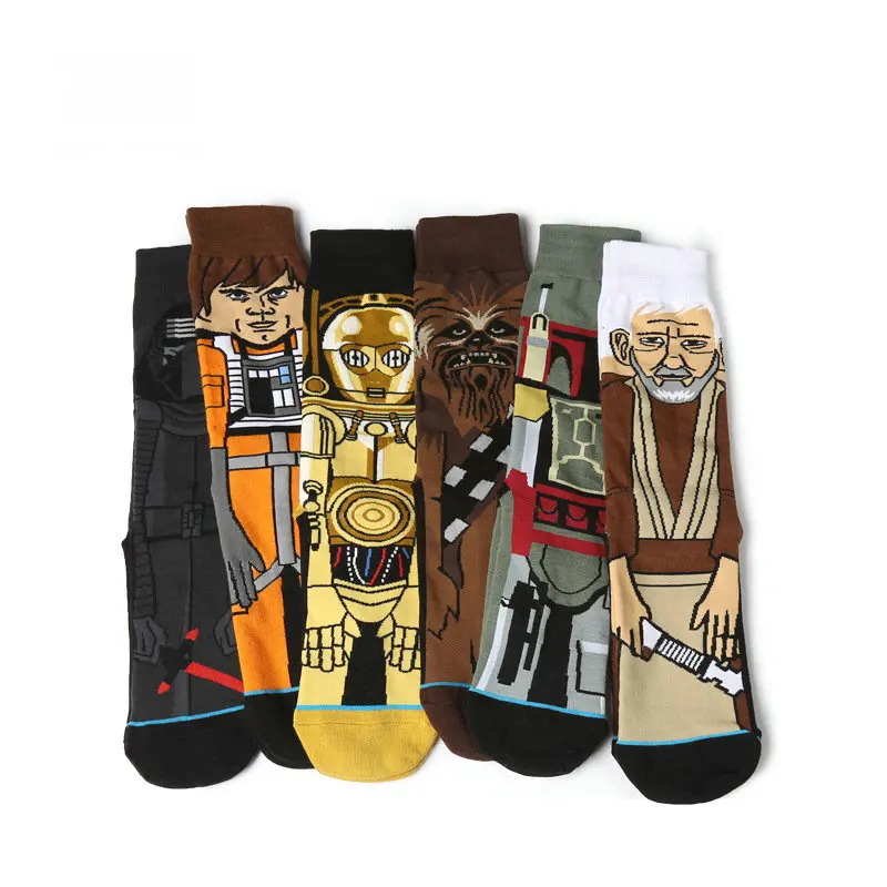 Autumn and winter new star wars socks figures personalized cotton | Женская одежда