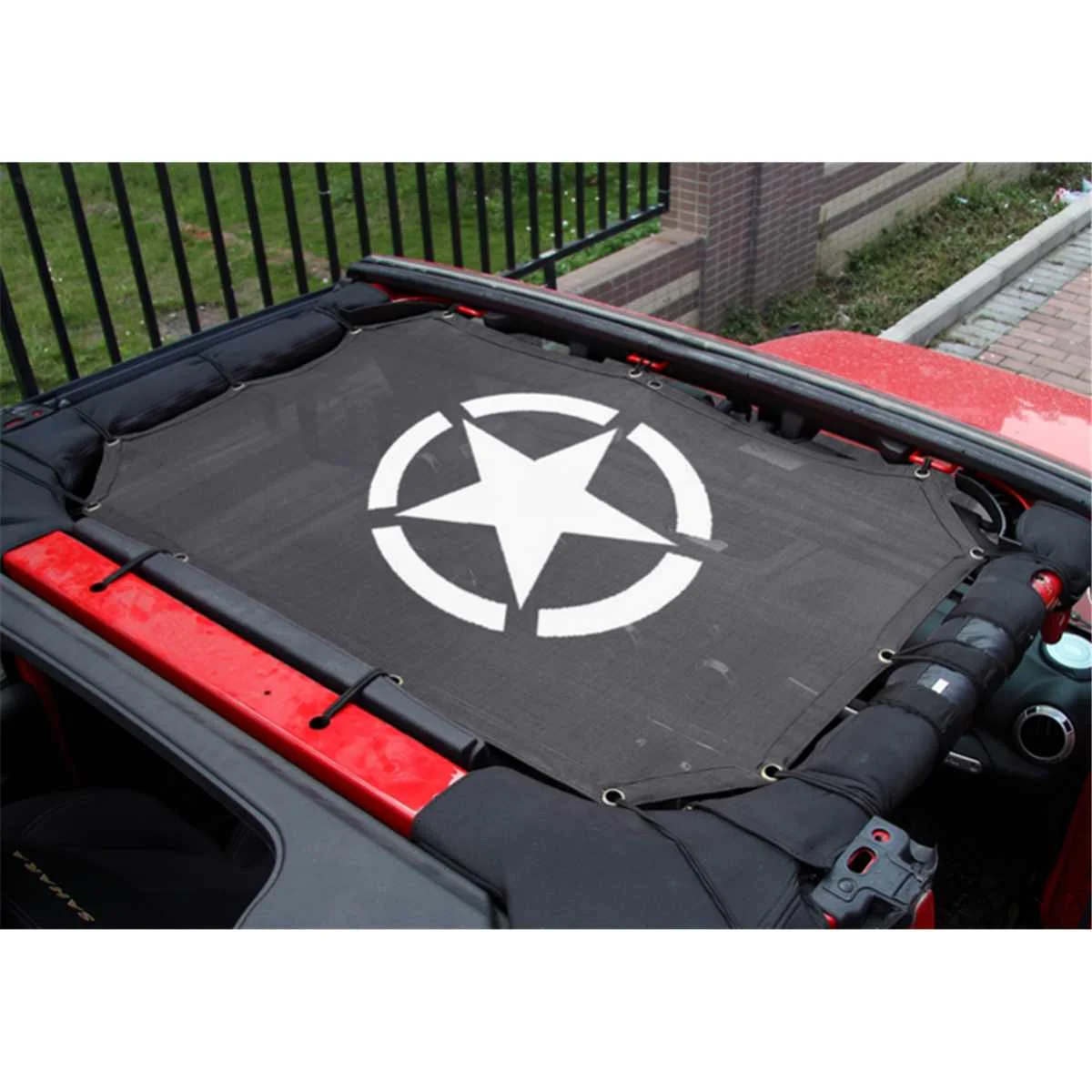 Черная Звезда Сетка на крышу автомобиля солнцезащитный козырек полная верхняя крышка УФ-защита для Jeep для Wrangler JK& Unlimited 2 двери 2007
