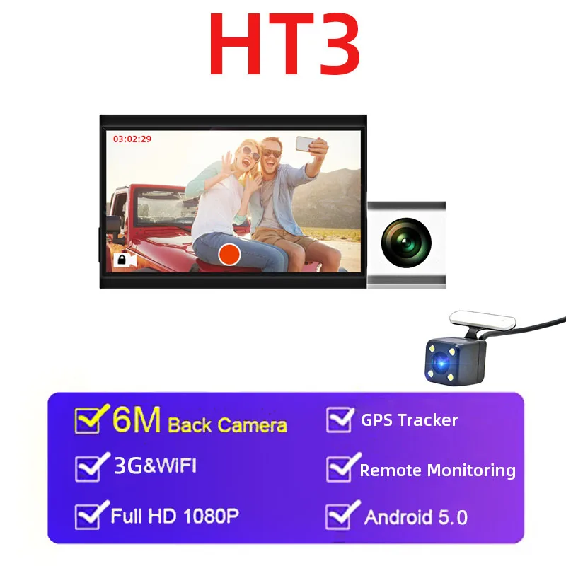 Bluavido 3g Автомобильный видеорегистратор Камера gps трекер Full HD 1080P WDR авто видео регистратор рекордер ночное видение g-сенсор дистанционный монитор - Название цвета: Android Version