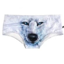 Крутой белый Принт волка, Мужской купальный костюм, летний пляжный купальник, мужской спортивный костюм для серфинга, плавки, боксеры, шорты, трусы 244