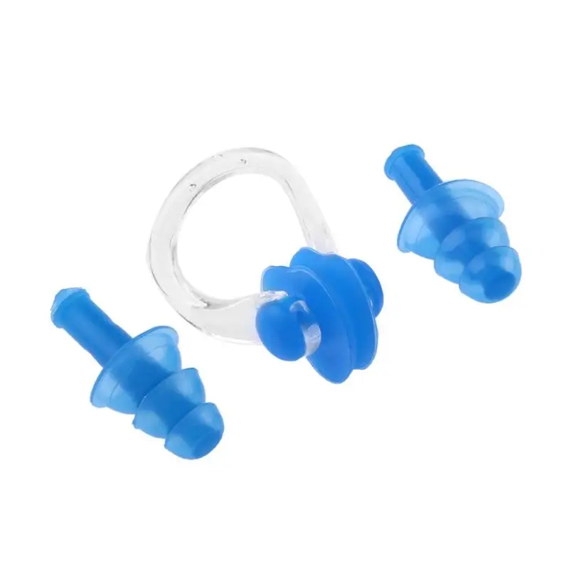 

Waterproof Soft Silicone Ear Plugs+Nose Clip Set for Summer Swimming Diving Water Protection Ear Plug With Case Protective