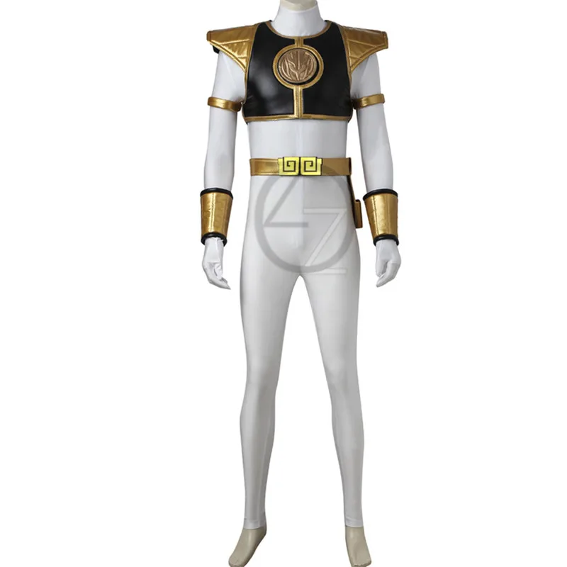 Tyranno Ranger белый Ranger Косплей Костюм для взрослых на Хеллоуин костюм белый Ranger, комбинезон, комбинезон Zyuranger, комбинезон униформа