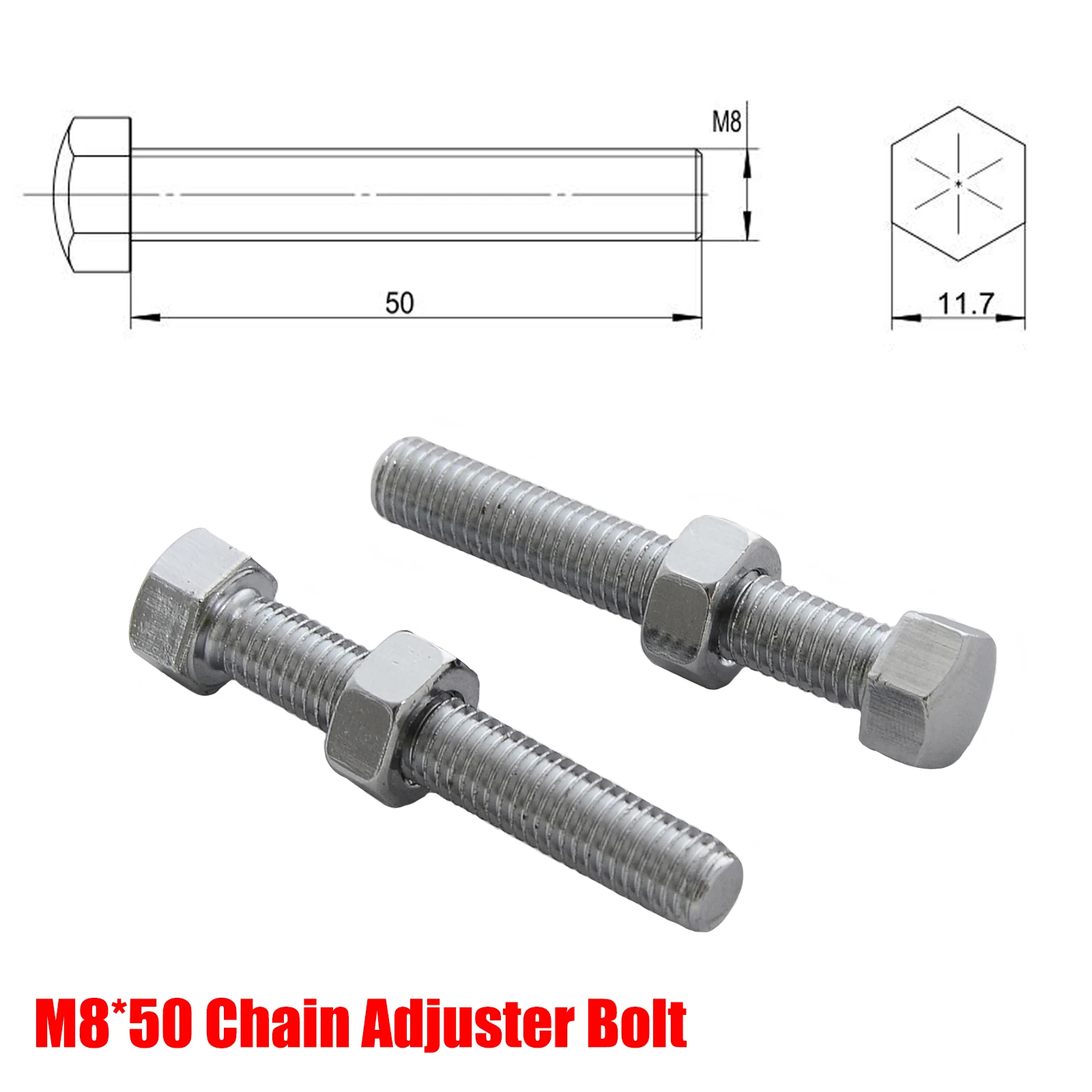 

M8 Chain Adjuster Bolt for Honda CB650F CBR1000RR KTM 690 990 1190 1290 Suzuki GSXR 600 1000 KAWASAKI ZX 10R 6R YAMAHA R6 R1 MT