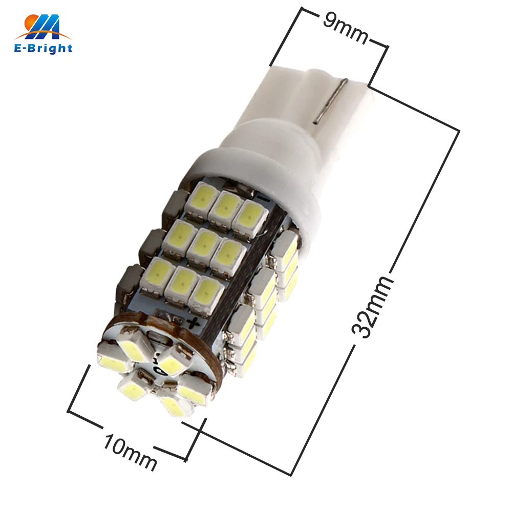 300 шт T10 1206 42 SMD 194 168 W5W 12V DC Автомобильный светодиодный свет Автомобильные лампы 42 светодиодная Автомобильная лампочка накаливания белый зазор Интерьер Свет