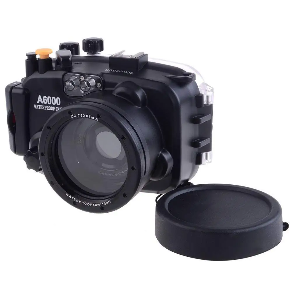 Meikon 40 м 130ft подводная водостойкая камера Чехол для подводного плавания для Sony a6000 16-мм 50 мм объектив