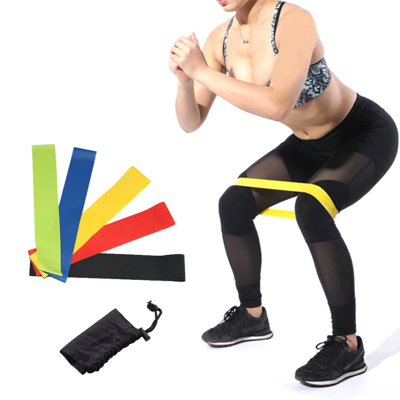 5 Pcs/Set Resistance Bands 5 Levels Gym Fit Yoga Strength Training