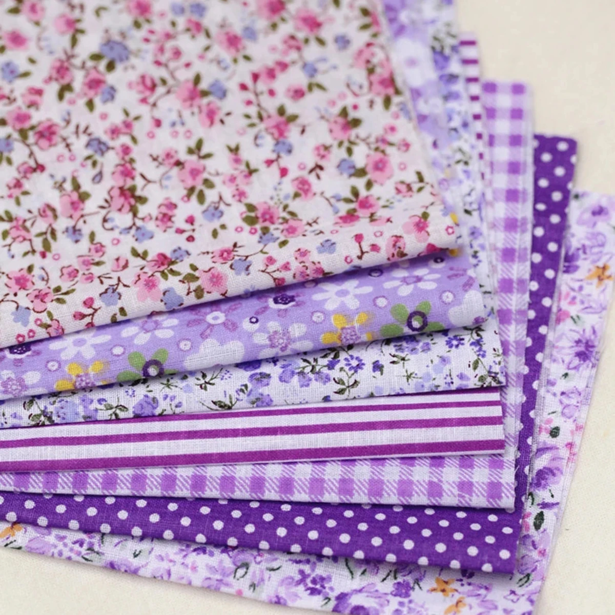50pcs 10*10cm Square Fabric Bundle Patchwork Clothing Sewing Quilting Crafts