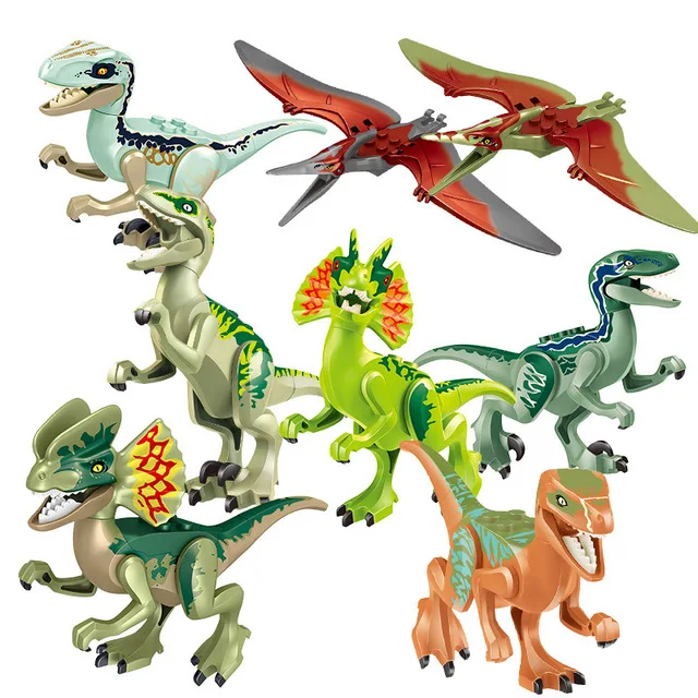 8 шт динозавр юркского периода мировой парк тираннозавр Indominus Rex Indoraptor Playset в виде мини-Динозавра Детские динозавров Building Block игрушки