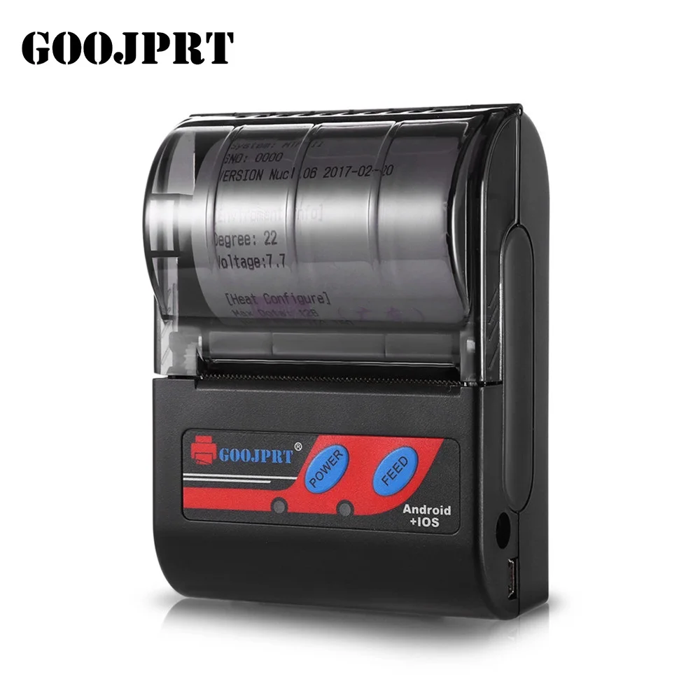 

GOOJPRT MTP - II 58MM Portable Mini Bluetooth Receipt Printer Thermal Printer For Andirod IOS Windows Decive Phone Printing