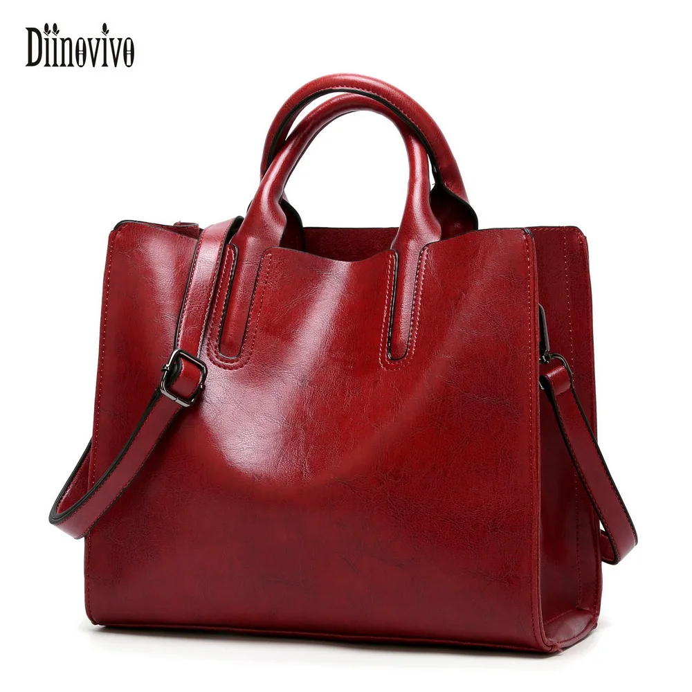 DIINOVIVO женские кожаные сумки известных брендов, повседневная женская сумка, сумка тоут, женская сумка на плечо, большая сумка мессенджер WHDV0012|women leather bag|female bagladies shoulder bag | АлиЭкспресс