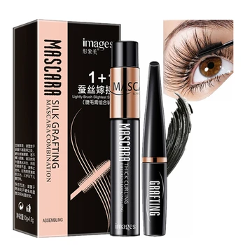 

2 Pcs/Set 4D Silk Fiber Eyelash Mascara Extension Makeup Waterproof Rimel Black Volume Lashes Lengthening Eye Lash Long Mascaras