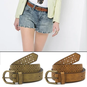 

New Fashion Women's Vintage Accessories Dress Casual Thin Leisure Leather Belt