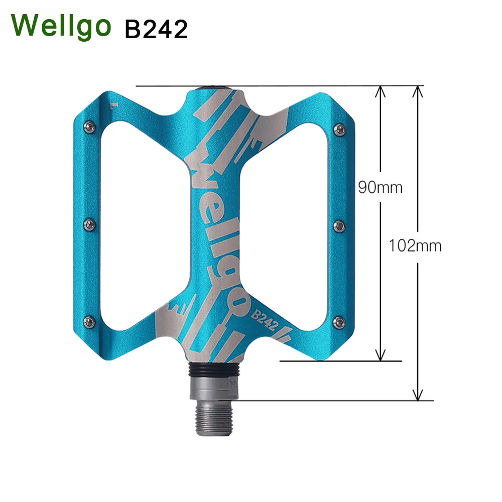 

Wellgo B242 High quality Aluminum Alloy CNC Bicycle Pedals MTB Bike Bearing pedals bicycle parts