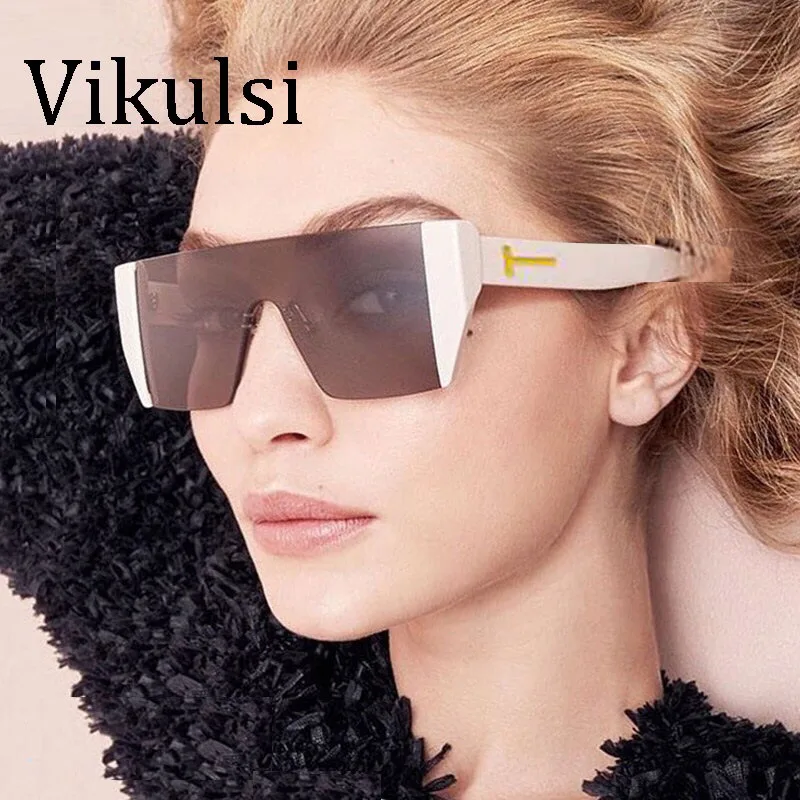 

Flat Top Square Sunglasses Women Chic Brand Designer Luxury Sunglasses Lady Summer Style Sun Glasses Female Rimless Shades UV400