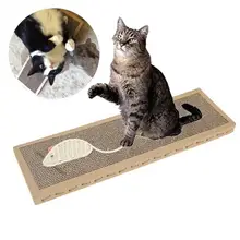 Гофрированная бумага безопасная карточная доска Скребок Игрушка Забавный питомец кошка соты дизайн мышь шаблон царапины игровой коврик