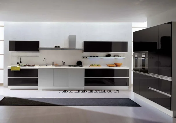 Отделка для выпекания/лак глянцевый кухонный шкаф (LH LA026)|high gloss kitchen cabinets|kitchen
