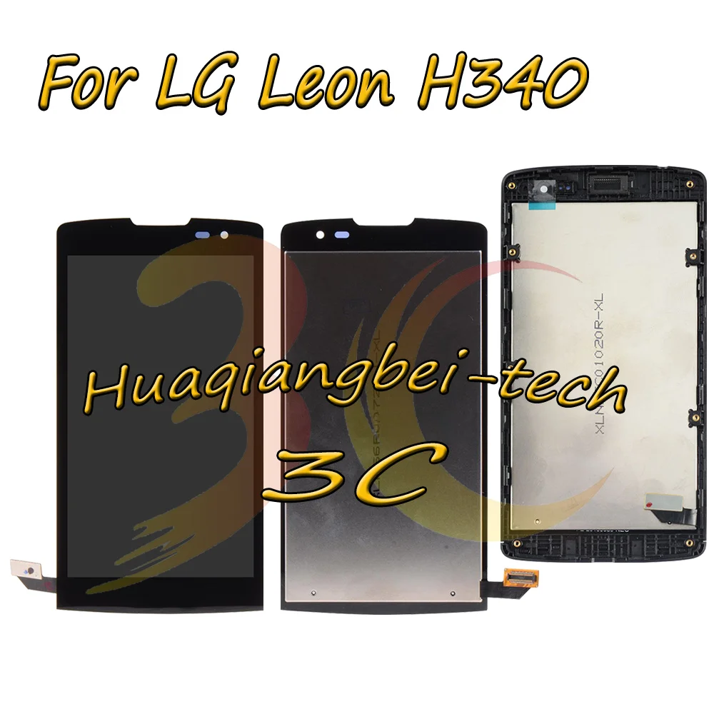 

4.5'' New For LG Leon H340 H345 h320 h324 H340N H326 MS345 Full LCD DIsplay + Touch Screen Digitizer Assembly With Frame