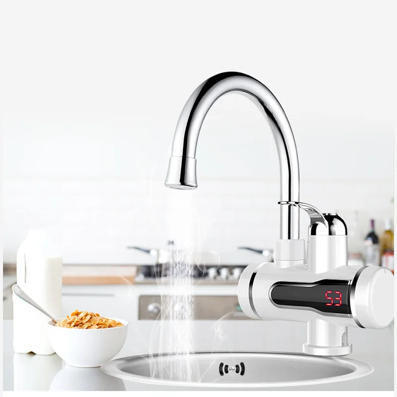 

Electric Kitchen Water Heater Tap Instant Hot Water Faucet Heater Cold Heating Faucet Tankless Instantaneous Water Heater